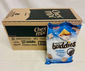 lot 361 image: RR. 7x 4.25oz Chex Mix-Muddy Buddies-Cookies & Cream