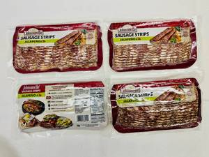 lot 90 image: B. 6x 10oz Johnsville Sausage Strips-Jalapeno