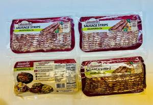 lot 91 image: B. 6x 10oz Johnsville Sausage Strips-Jalapeno