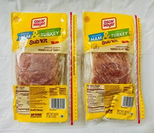 lot 84 image: B. 2x 28oz Oscar Mayer Smoked Ham & Turkey Sub Kit-22025