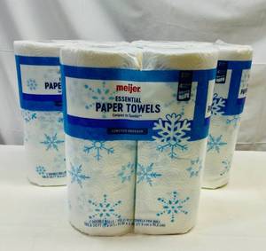 lot 295 image: 3x 2pk Meijer Essential Paper Towels