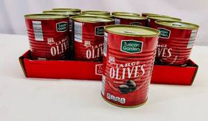 lot 155 image: 12x 6oz Large Black Ripe Olives-Tuscan Garden