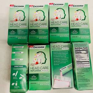 lot 374 image: 8x16 packets Excedrin Headcare Replenish Focus