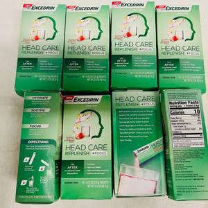 lot 375 image: 8x16 packets Excedrin Headcare Replenish Focus