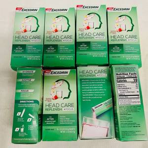 lot 376 image: 8x16 packets Excedrin Headcare Replenish Focus