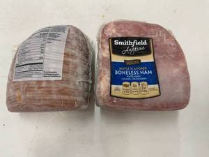 lot 9 image: E. 5.5lbs Smithfield Sliced Boneless Ham-Maple Flavored
