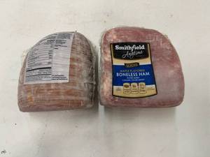 lot 10 image: E. 5.10lbs Smithfield Sliced Boneless Ham-Maple Flavored