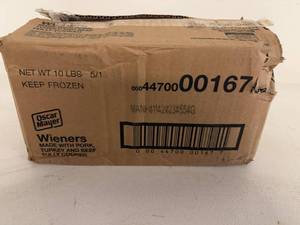 lot 26 image: G. 10lbs Bulk Oscar Mayer Wieners