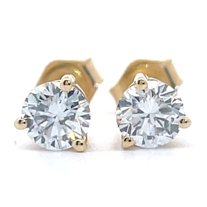 lot 23 image: NEW 0.50 Carat Diamond Solitaire Stud Earrings in 14k Yellow Gold w EGL Certification $999 Retail VIDEO