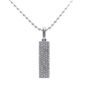 lot 25 image: NEW 0.50 Carat PavDiamond Dog Tog Pendant Necklace VIDEO
