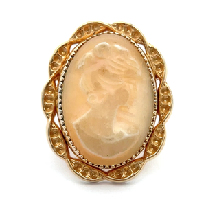 lot 56B image: Gold Filled Vintage Cameo Brooch VIDEO