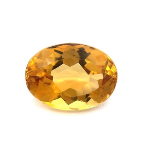lot 72B image: 19.38 Carat Golden Citrine  Oval Cut  VIDEO 