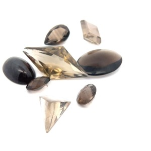 lot 85B image: 53.54 Carats Smoky Quartz Parcel  8 Fancy-Cut Mixed Stones  VIDEO 