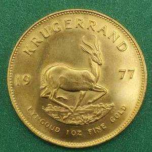 1977 Gold Kruggerand 1 toz Fine Gold, South Africa