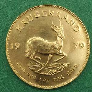 lot 6 image: 1979 Gold Kruggerand 1 toz Fine Gold, South Africa