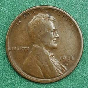 lot 11 image: 1914-D Lincoln Cent Rare KEY Great Color