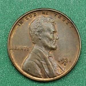 lot 18 image: 1931-S Lincoln Cent KEY Mint Luster