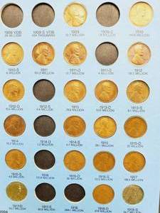 lot 35 image: 1909-1940 Lincoln Collection MANY Semi Keys See Description