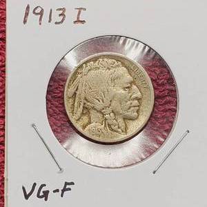 lot 40 image: 1913 Buffalo Nickel Type 1