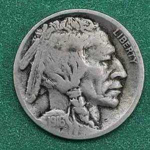 lot 53 image: 1916-S Buffalo Nickel Full Date