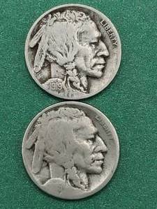 lot 58 image: 1919-D & 1919-S Buffalo Nickels
