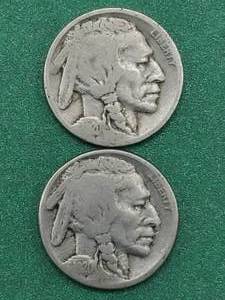 lot 59 image: 1920-D & 1920-S Buffalo Nickels