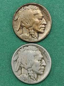 lot 60 image: 1921 & 1921-S Buffalo Nickels KEY Date