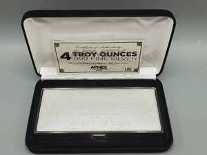 lot 68 image: 4 Troy Oz .999 Fine Silver Apmex Lords Prayer in Case