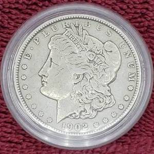 lot 104 image: 1902 Morgan Silver Dollar in Airtite Higher Grade
