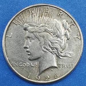 lot 107 image: 1926-S Silver Peace Dollar