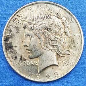 lot 109 image: 1923 Silver Peace Dollar