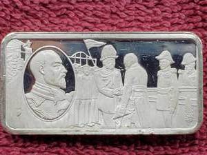 lot 123 image: 1000 Grain Sterling Silver Bar Just over 2 Oz.