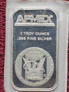 lot 127 image: 1 Troy Oz Silver Bar-APMEX