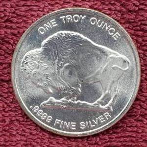 lot 189 image: 1 Troy Oz Silver Buffalo Round