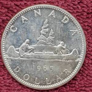 lot 244 image: 1965 Canada Silver Dollar 80% Silver