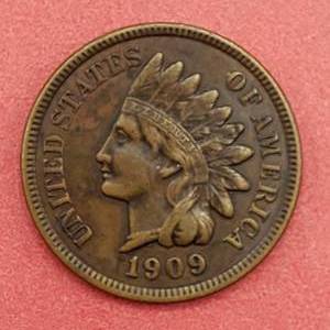 lot 15B image: 1909-S Indianhead Cent Higher Grade KEY Problem Free