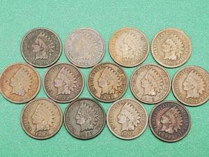 lot 365 image: 13 Indianhead Cents see List