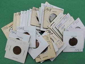 lot 383 image: 34  Indianhead Cents
