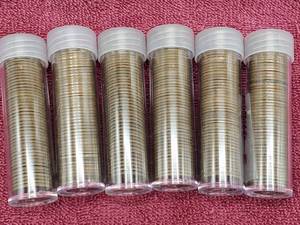 lot 387 image: 6 Tubes of Lincoln Wheat Cents ALL Have S Mint Marks