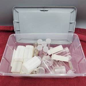 lot 415 image: Lot of Coin Tubes in Container Great Value