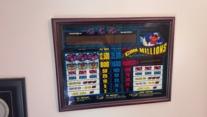 lot 32D image: Cool millions framed slot machine glass