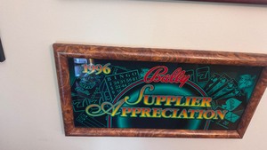 lot 32C image: Framed slot machine glass