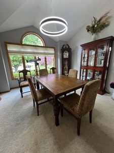 lot 15A image: Rare1930s Jacobean Dining Room Table and chairs