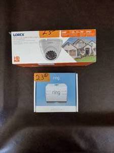 lot 23 image: Lorex 5MP super HD dome security camera with color night vision and ring Poe adapter