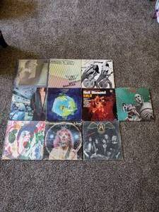 lot 78 image: 10 records Neil Diamond Gold, 2 Aerosmith, Fragile Yes, Frampton Comes Alive, Ted Nugents, & more