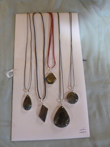 lot 51 image: 5 Labradorite Pendant Necklaces