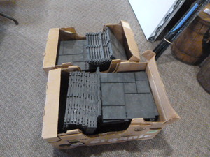 lot 60 image: Black Mosaic Hard Plastic Tiles