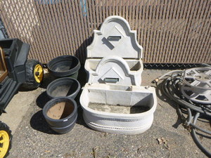 lot 12 image: 2 Self-Watering Planters and Other Planter Pots