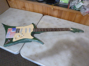 lot 66 image: Homemade Electric Guitar with Washboard