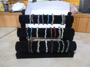 lot 72 image: Chip Stone Bracelets on Display